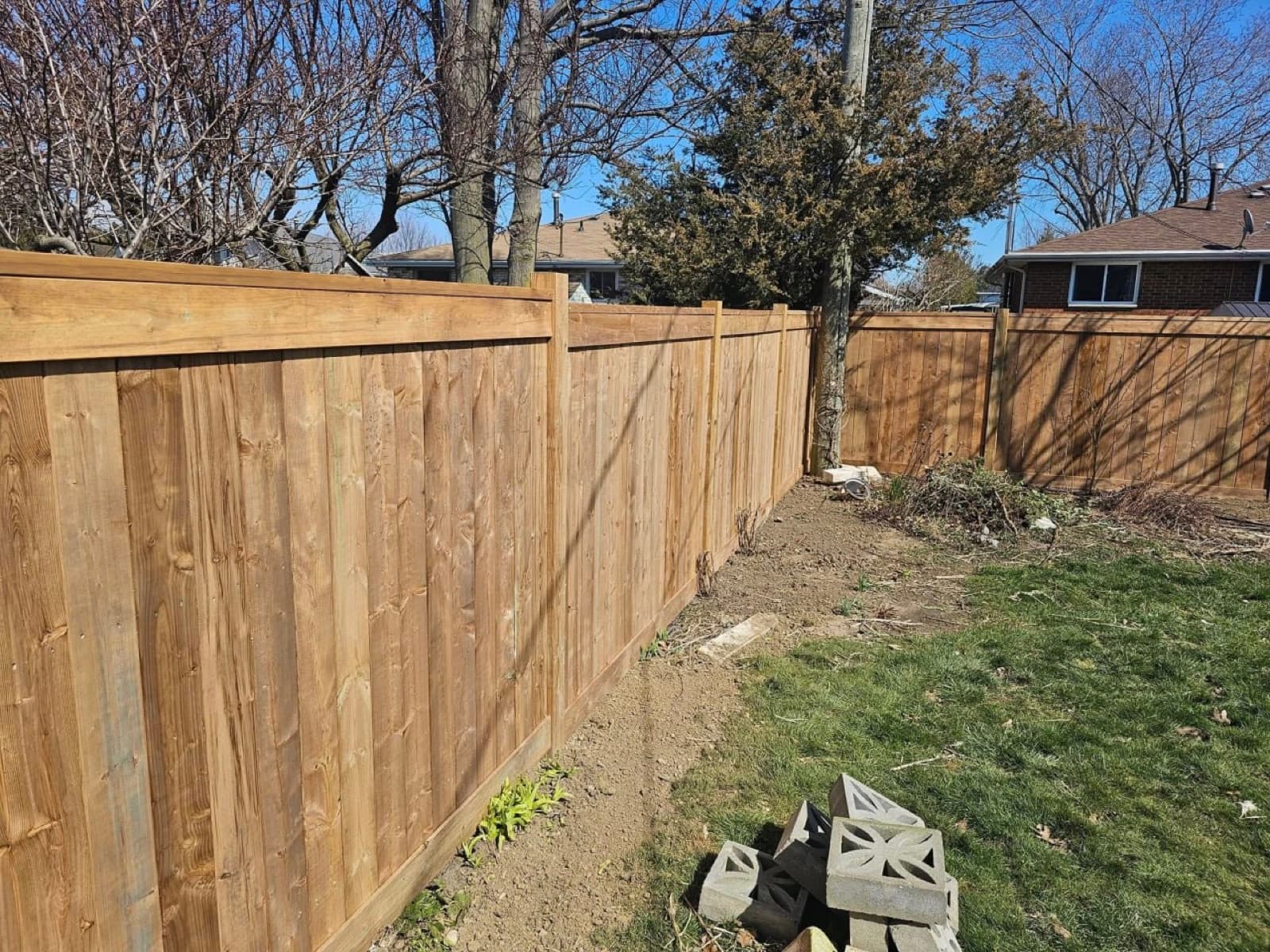 Fencing Services - Wood & Concrete example 2